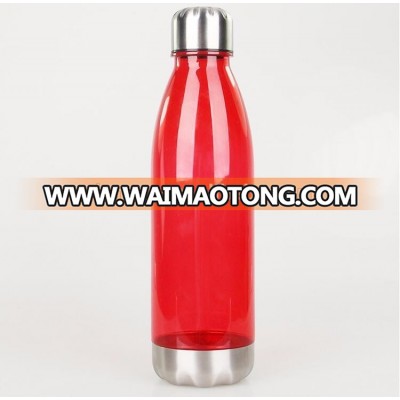 750ml new style plastic cola bottle with ss cap and bottom